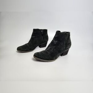 BLONDO Womens Booties Size 8.5M Black‎ Suede Zip Up Boots Fall Winter Booties